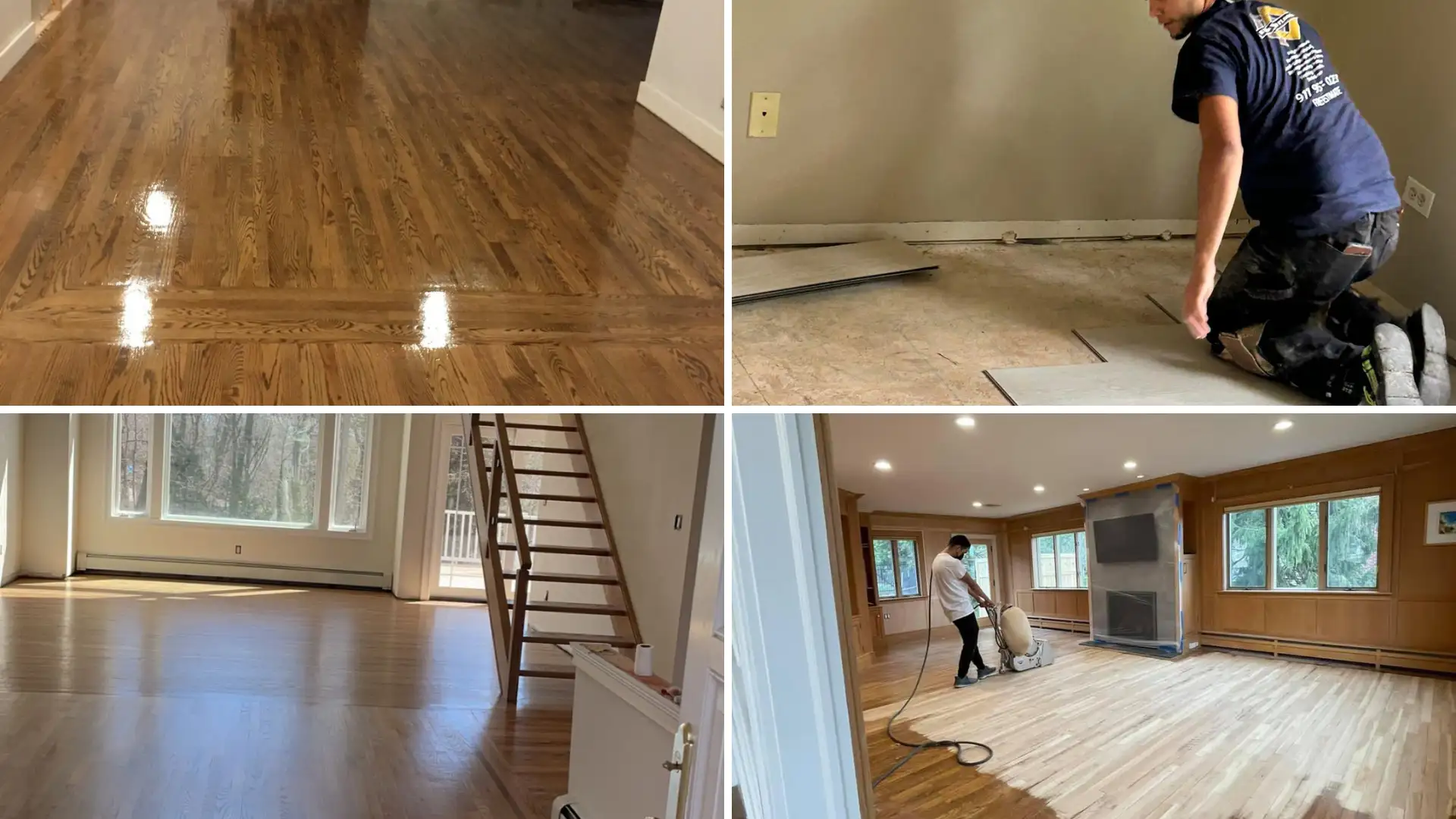 Hardwood flooring installation and refinishing projects by Ramos Wood Floors in Illinois.