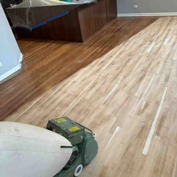 How Long Does Hardwood Floor Refinishing Take? 1 How long does hardwood floor refinishing take — dustless sanding process in Rockford IL