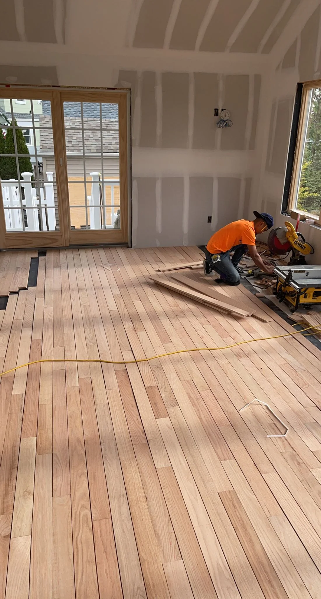New hardwood floors in Rockford commercial space