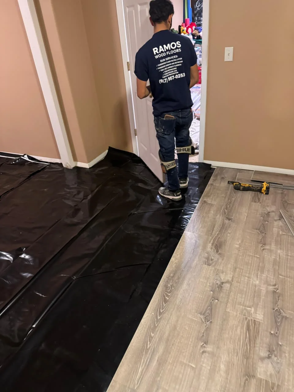 Commercial LVP flooring — Rockford retail space