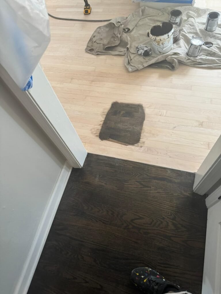 Custom wood stain service in Rockford IL for hardwood floors Image