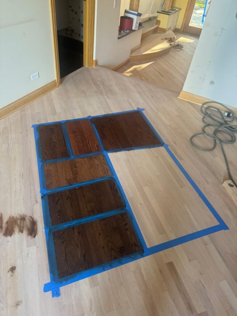 Custom wood stain service in Rockford IL for hardwood floors Image