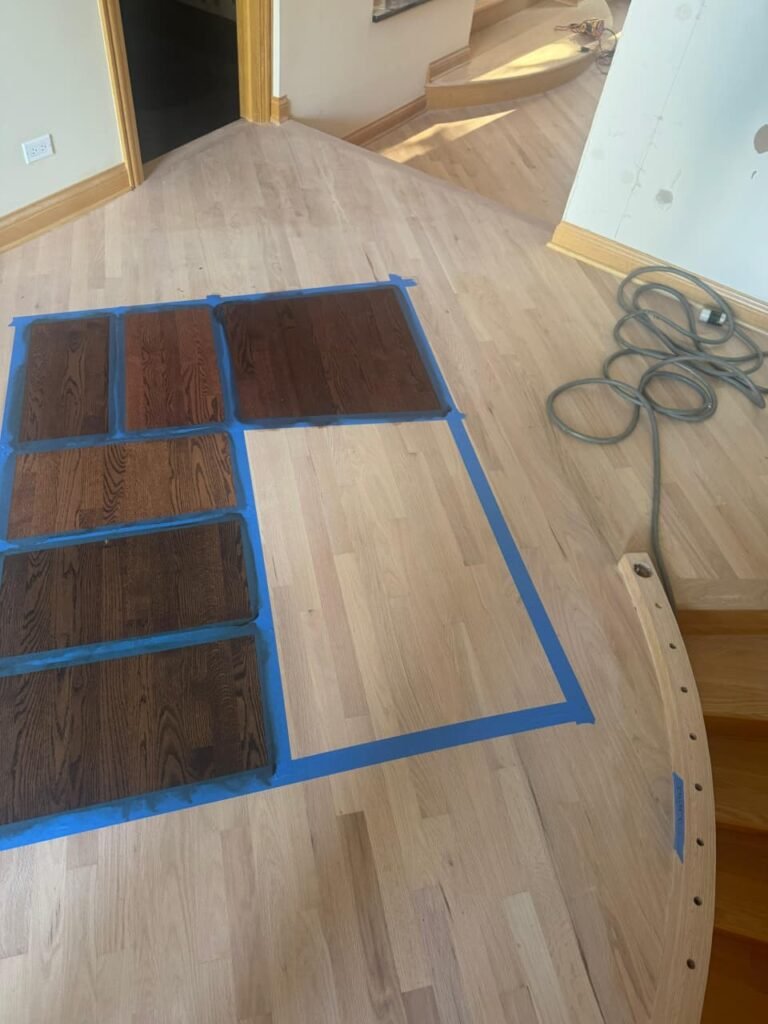 Custom wood stain service in Rockford IL for hardwood floors Image