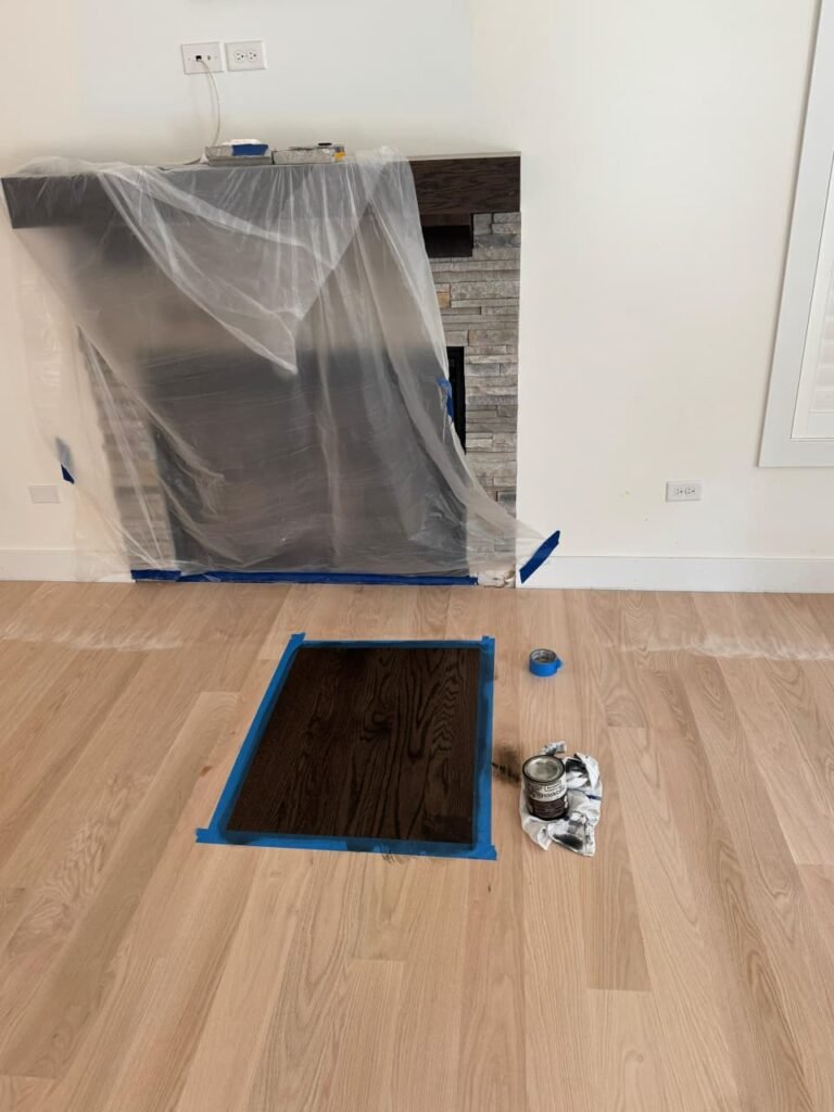 Custom wood stain service in Rockford IL for hardwood floors Image