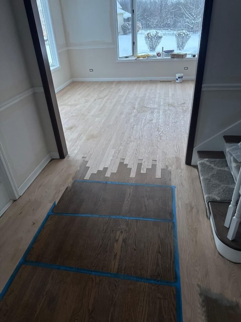 Professional hardwood floor installation in Rockford, IL