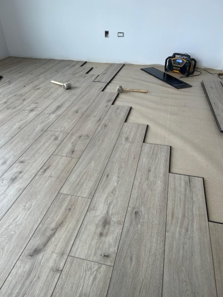 Modern laminate flooring installation in Rockford, IL