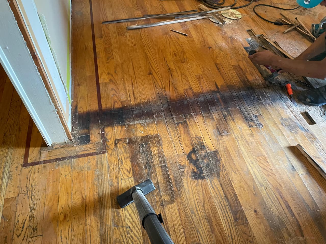 Hardwood floor repair completed in Loves Park, IL