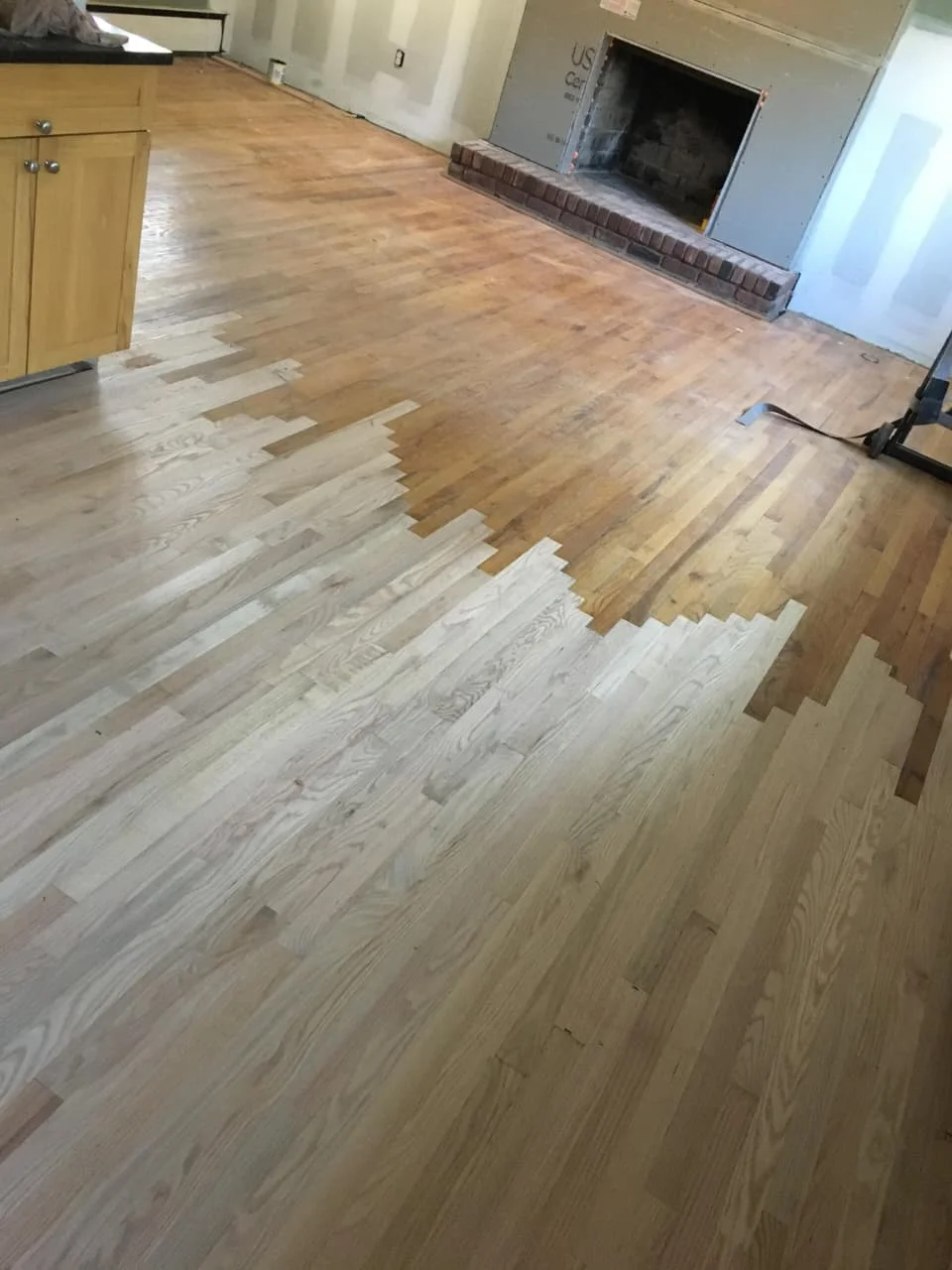 Floor repair and refinishing — Machesney Park, IL project
