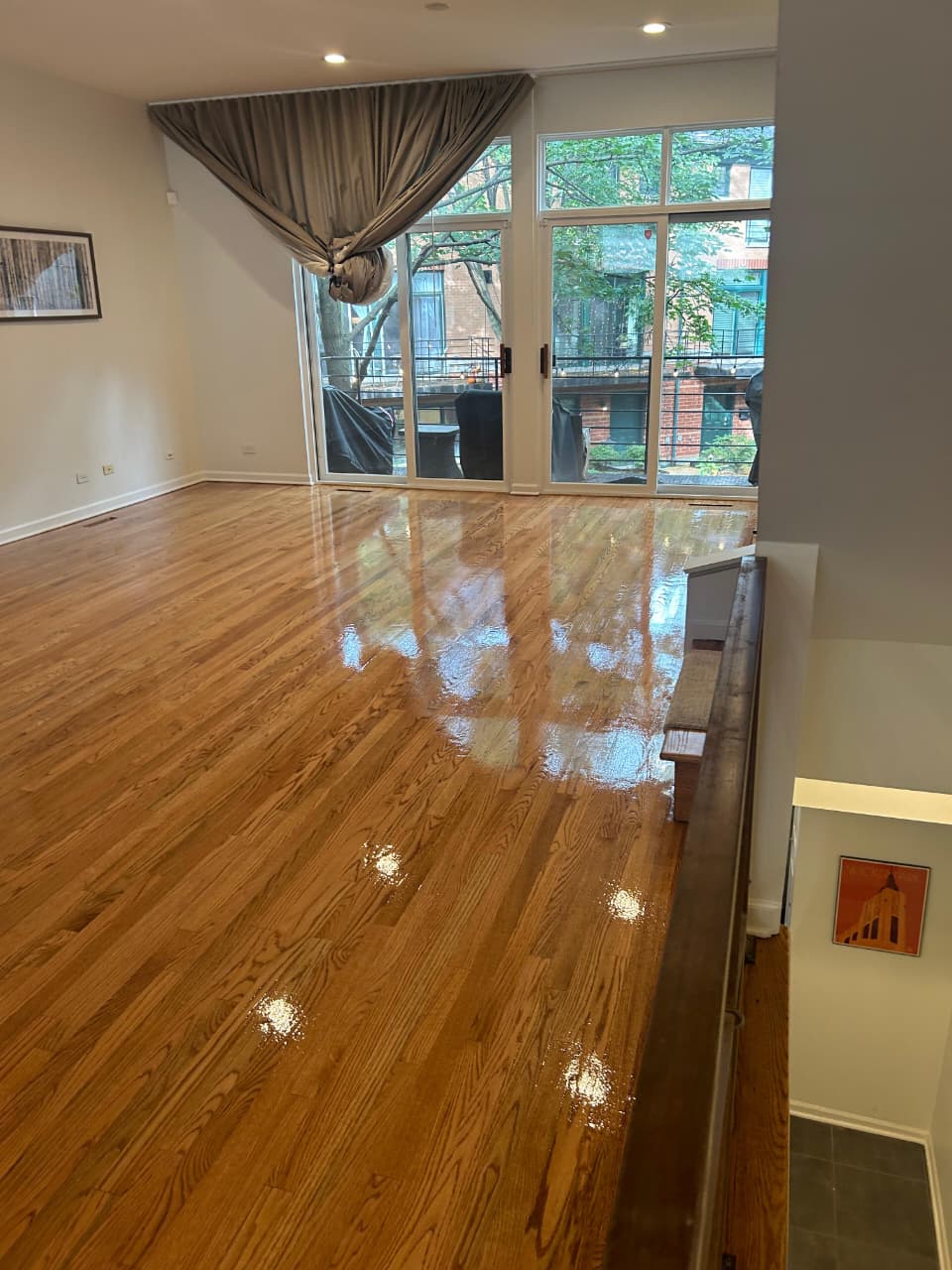 Hardwood floor refinishing Rockford IL — restored oak floors
