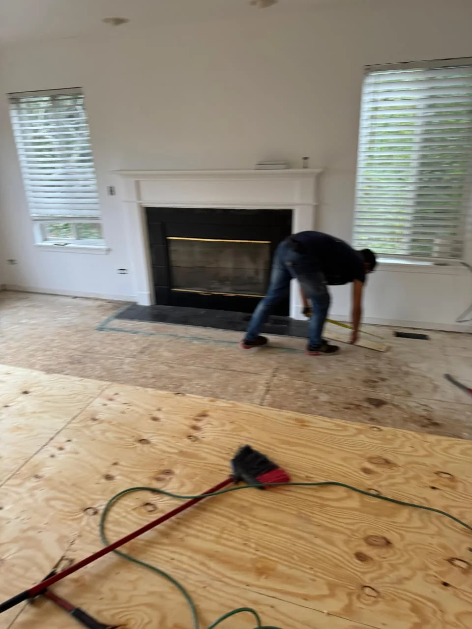 Subfloor leveling and fastening before LVP installation in Machesney Park, IL