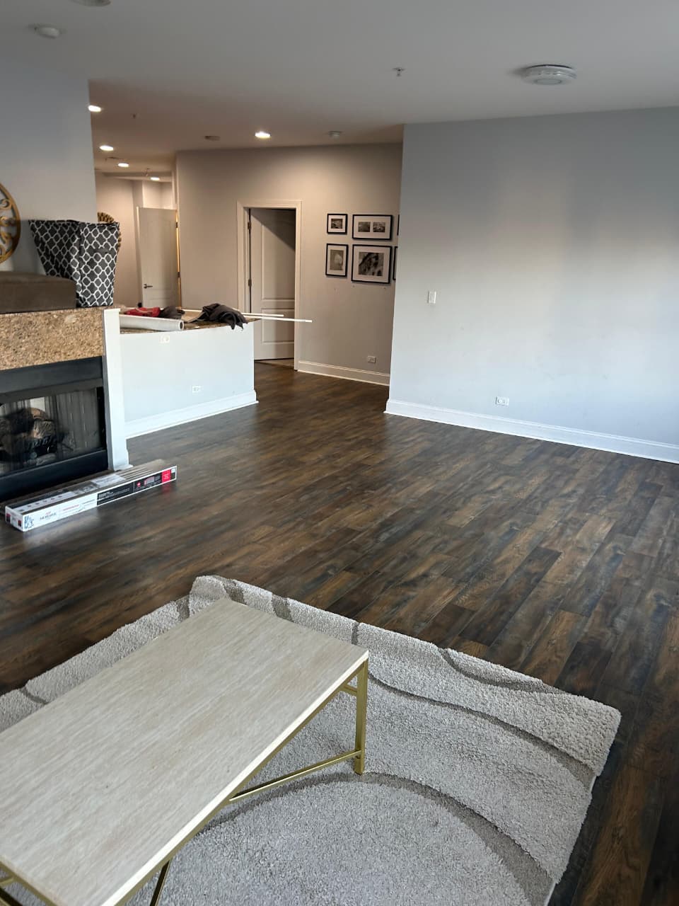 Luxury vinyl plank installed throughout Rockford home